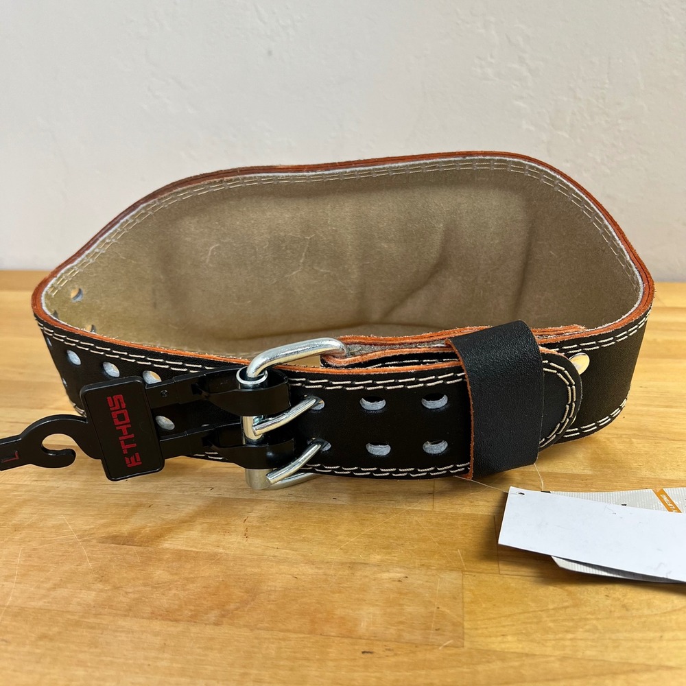 Harbinger Weightlifting Belt 6" Padded Leather Small (23"-29") Black New Support